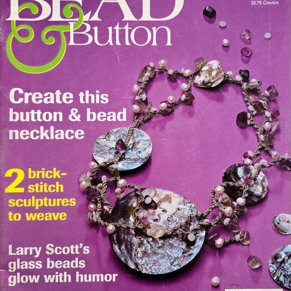 Bead And Button Magazine April 1998 Brick Stitch Sculpturs To Weave - Picture 1 of 16